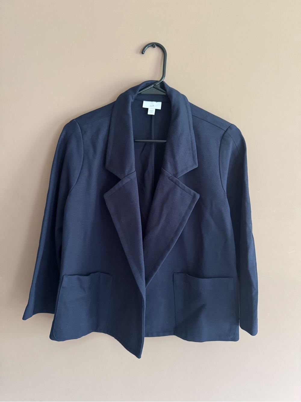 J. Jill Navy Open Front Blazer Career Wear